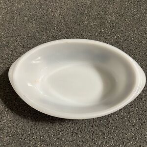 Glasbake courier and Ives White Oval casserole Dish 1 qt